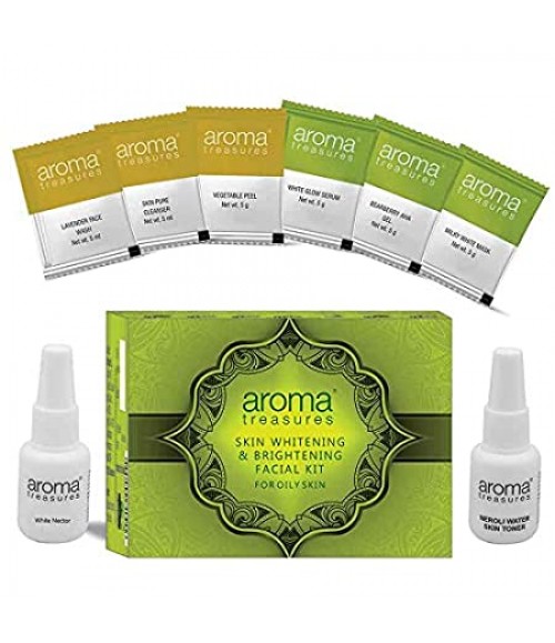 Aroma Treasures Skin Whitening And Brightening Facial Kit For Oily Skin